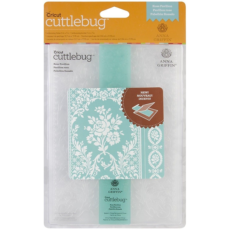 Cuttlebug Anna Griffin Rose Pavilion Embossing Folder & Border Set, Gray (2002059) image 1