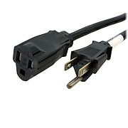 Startech® 6' NEMA 5-15R To NEMA 5-15P Power Extension Cord, Black