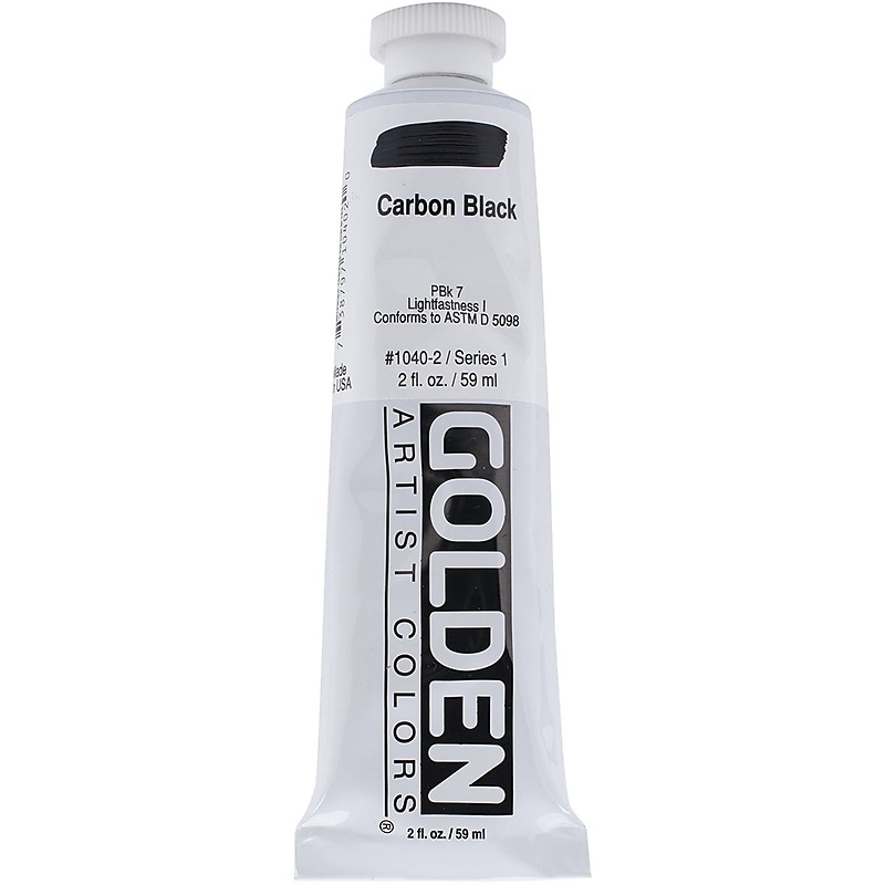 Pro-Art® Golden 2 oz. Heavy Body Acrylic Paint, Carbon Black image 1