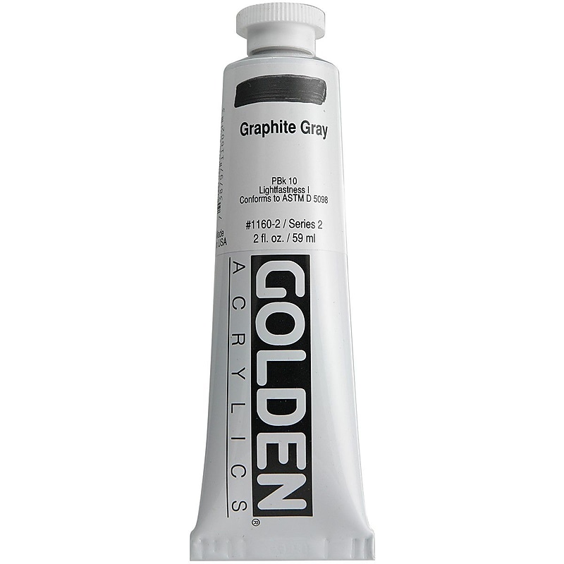 Pro-Art® Golden 2 oz. Heavy Body Acrylic Paint, Graphite Gray image 1