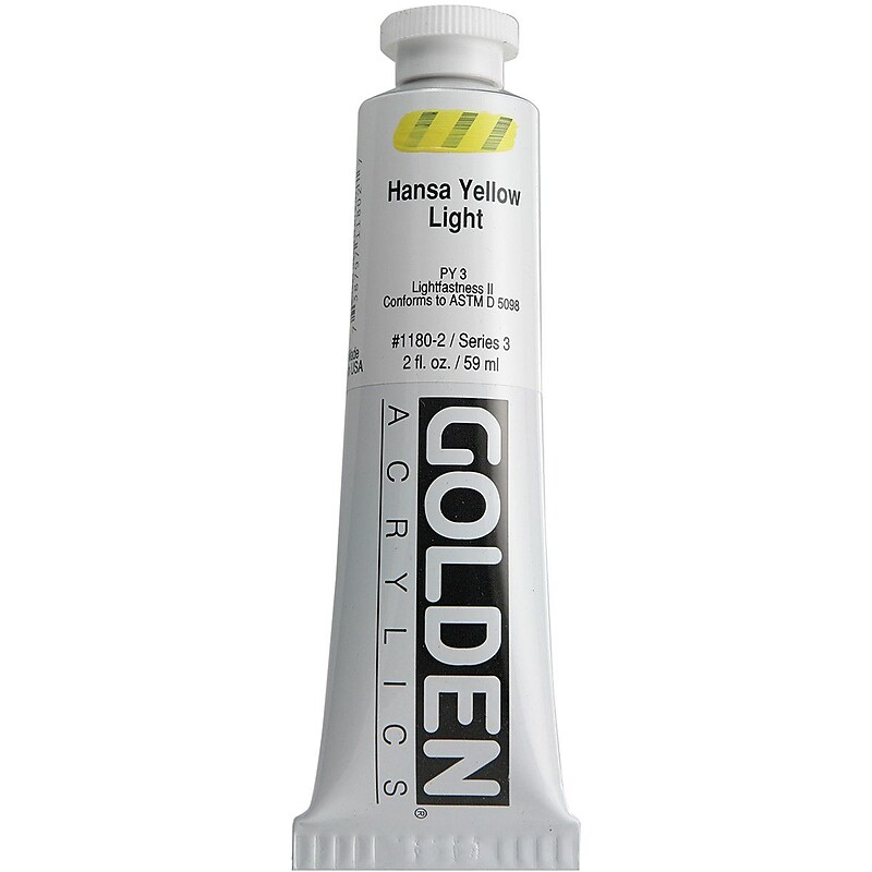 Pro-Art® Golden 2 oz. Heavy Body Acrylic Paint, Hansa Yellow Light image 1