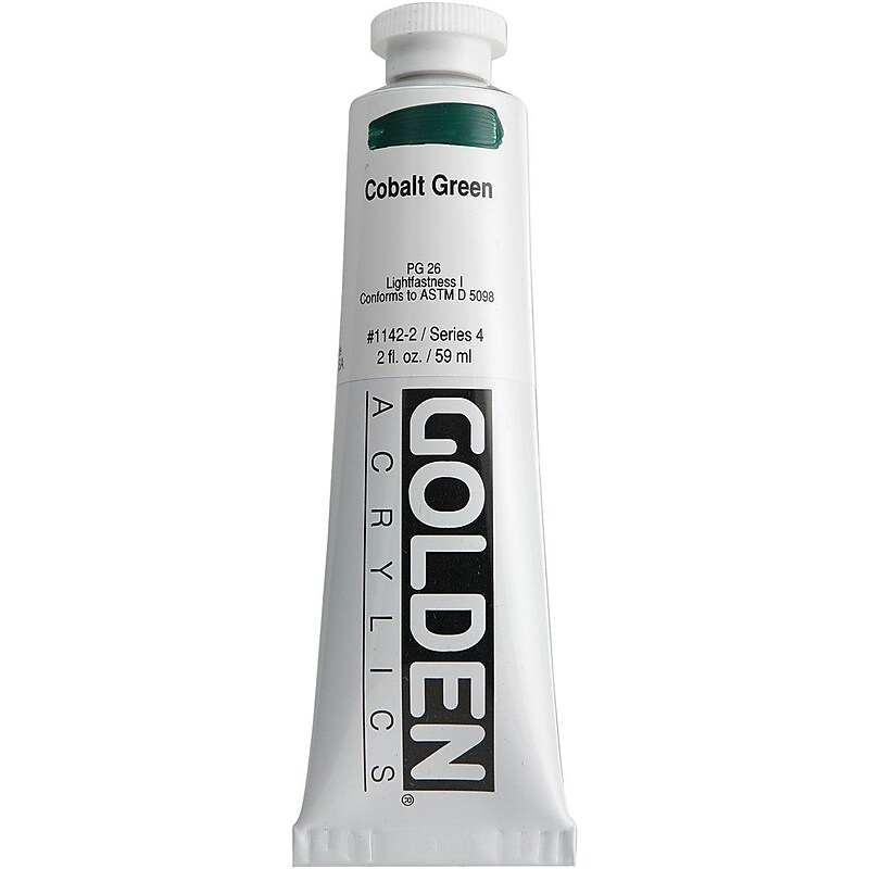 Pro-Art® Golden 2 oz. Heavy Body Acrylic Paint, Cobalt Green image 1