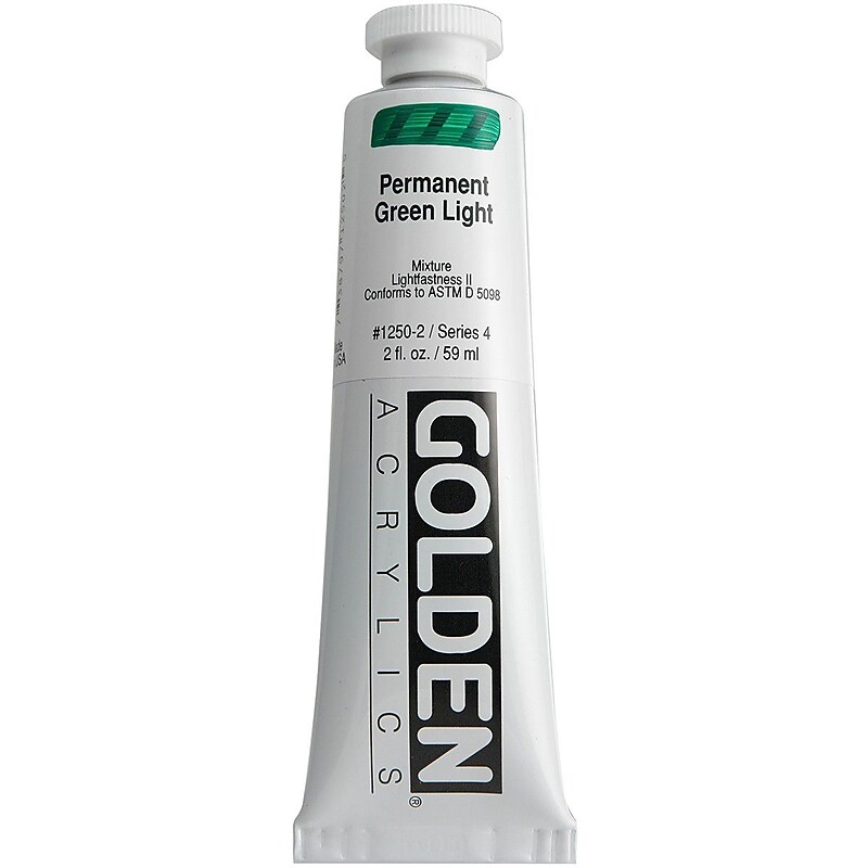 Pro-Art® Golden 2 oz. Heavy Body Acrylic Paint, Permanent Green Light image 1