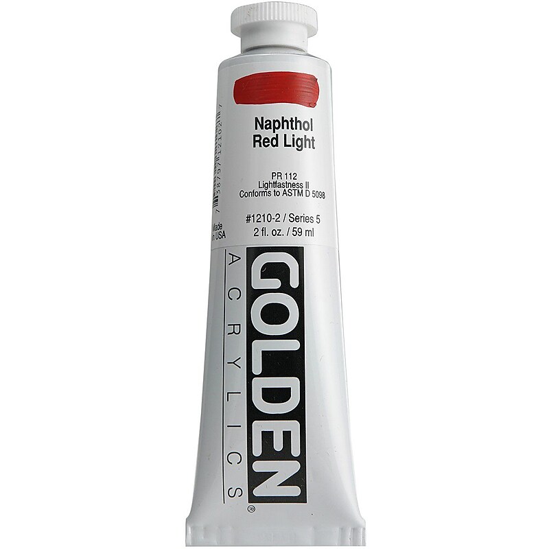 Pro-Art® Golden 2 oz. Heavy Body Acrylic Paint, Naphthol Red Light image 1