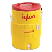 Igloo 17 1/4 in (Dia) x 23 1/4 in (H) Yellow Plastic Beverage Cooler with Spigot, 10 gal by