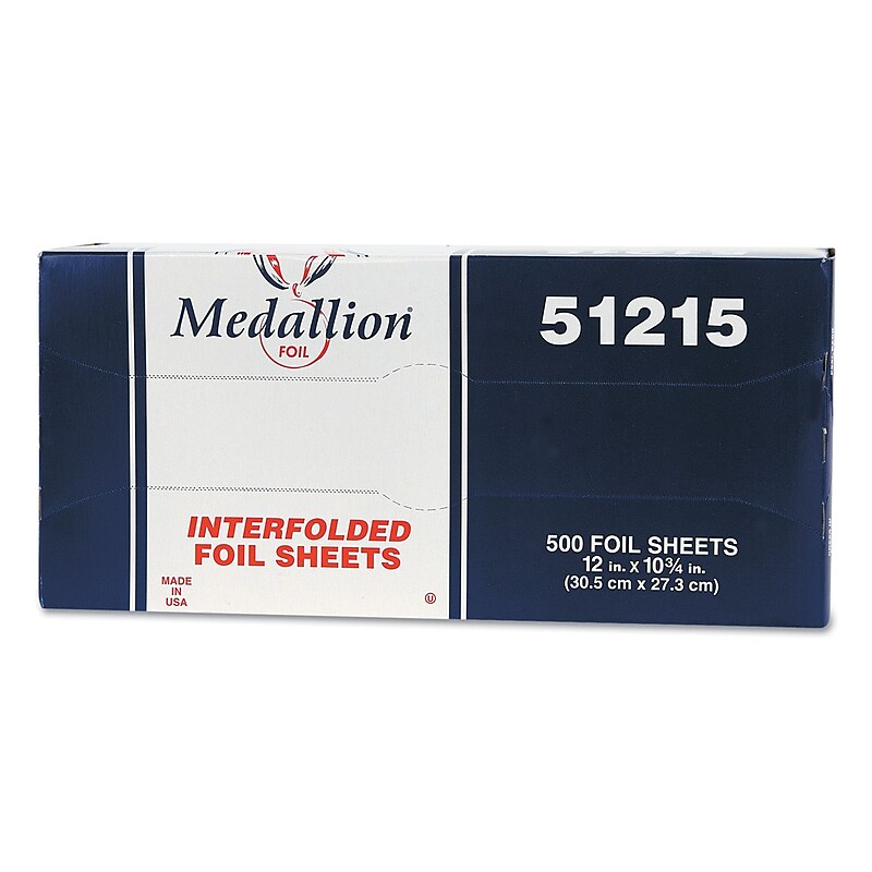 Durable Premier Foil Pop-Up Aluminum Foil Sheets, Interfolded, 12" x 10.75", 3000/Carton (HFA51215) image 1