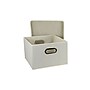 Household Essentials Medium Stackable Folding Plastic Storage Bin, 8" x 13"x 15", 27 Qt., Natural, 2/Pack (10KDNAT-1)~#|#~m001925203_sc7