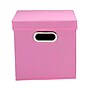 Household Essentials Medium Stackable Folding Fabric Storage Bin, 11" x 11"x 11", Pink (31-1)~#|#~m001925208_sc7