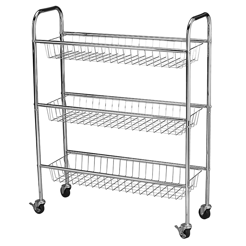 Household Essentials 3-Shelf Metal Utility Cart (5133-1) image 1