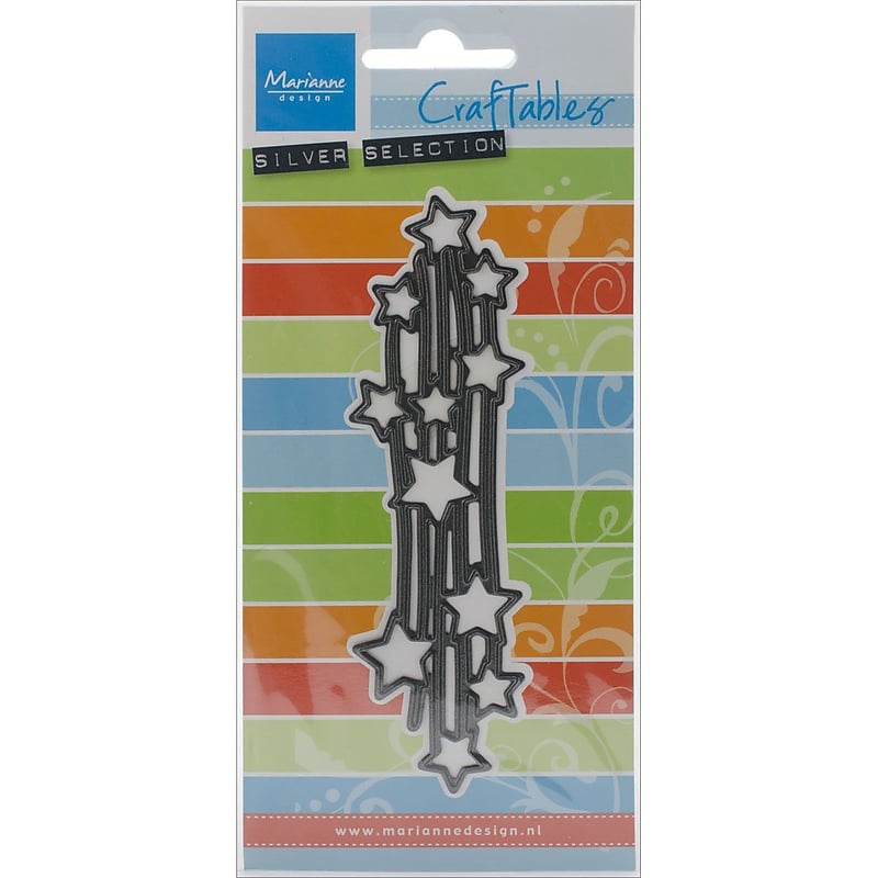 Ecstasy Crafts Marianne Design Falling Stars Craftables Die, Gray, 1 1/2" x 4 7/8" image 1