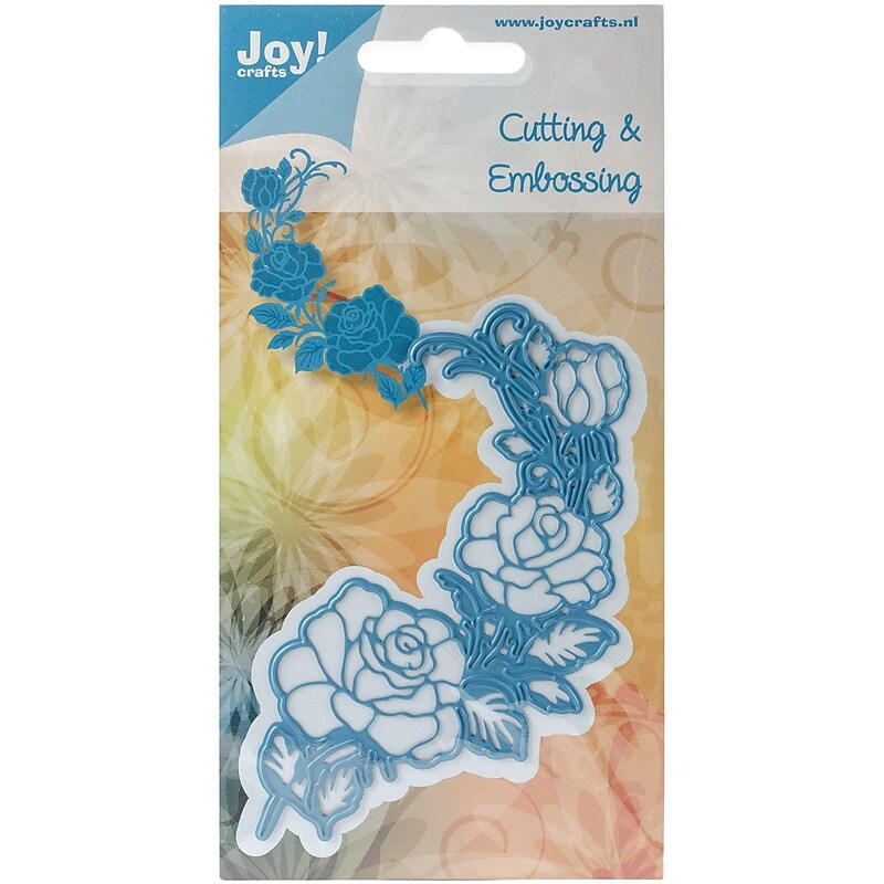 Ecstasy Crafts Joy! Crafts Rose Corner Cut & Emboss Die, Blue, 5" x 2 3/4" image 1