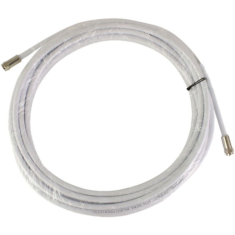 Wilson® 30' RG6 F/F Low Loss Coaxial Cable, White image 1