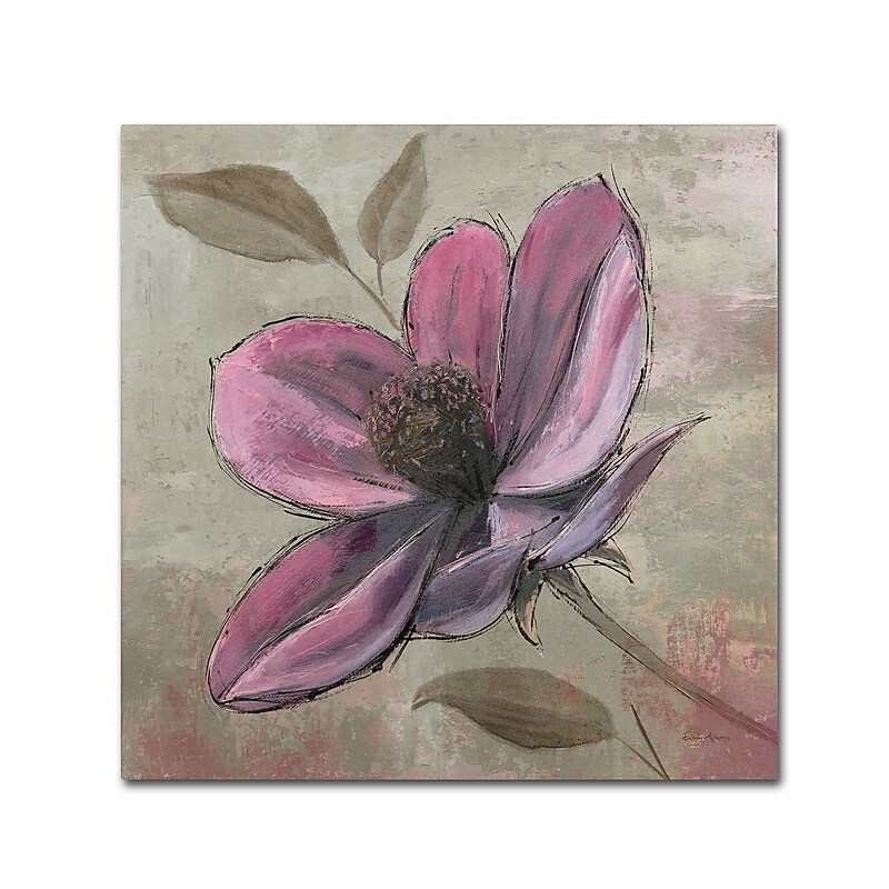 Trademark Fine Art WAP0107-C3535GG "Plum Floral III" by Emily Adams 35" x 35" Frameless Art image 1