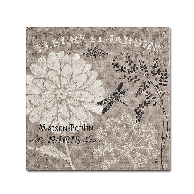 Trademark Fine Art WAP0101-C3535GG "French Linen Garden II" by Daphne Brissonnet 35" x 35" FRMLS Art image 1