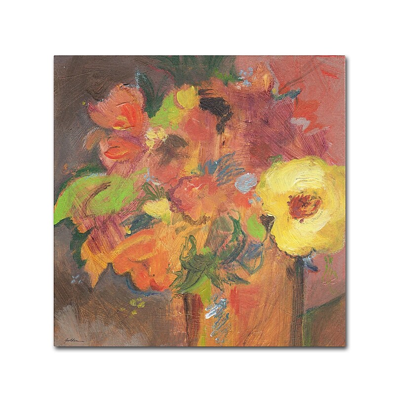 Trademark Fine Art SG5711-C3535GG "Floral Expressions" by Sheila Golden 35" x 35" Frameless Art image 1