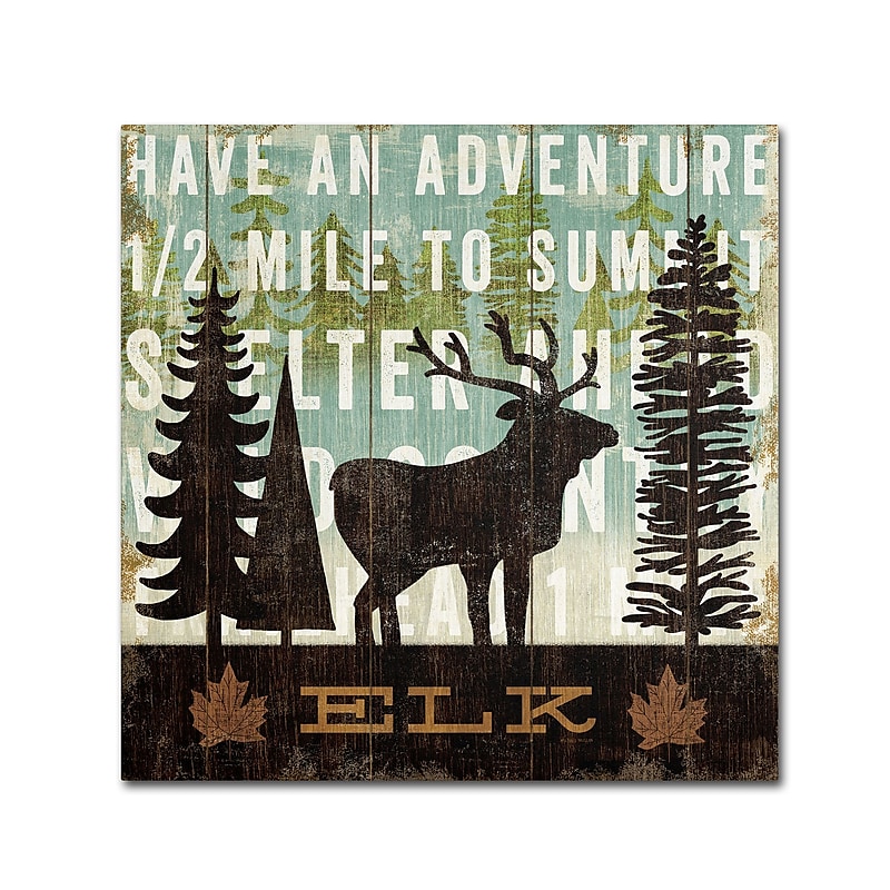 Trademark Fine Art WAP0121-C1414GG "Simple Living Elk" by Michael Mullan 14" x 14" Frameless Art image 1
