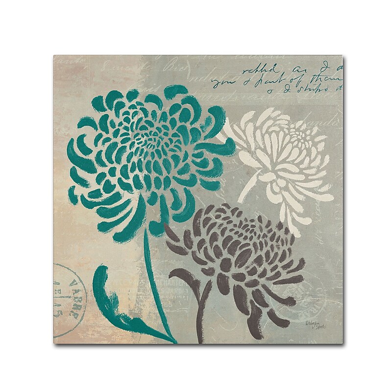 Trademark Fine Art WAP0134-C3535GG "Chrysanthemums I" by Wellington Studio 35" x 35" Frameless Art image 1