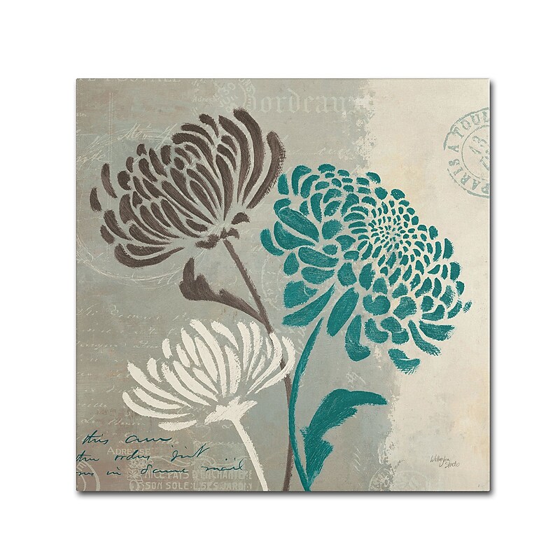 Trademark Fine Art WAP0135-C3535GG "Chrysanthemums II" by Wellington Studio 35" x 35" Frameless Art image 1