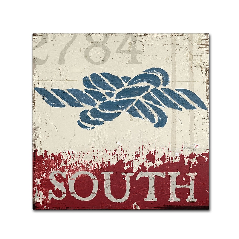 Trademark Fine Art WAP0137-C3535GG "Nautical II Red" by Wellington Studio 35" x 35" Frameless Art image 1