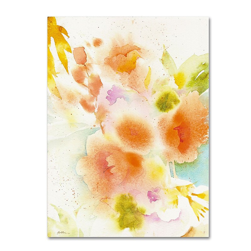 Trademark Fine Art SG5703-C2432GG "Orange Reflection" by Sheila Golden 32" x 24" Frameless Art image 1