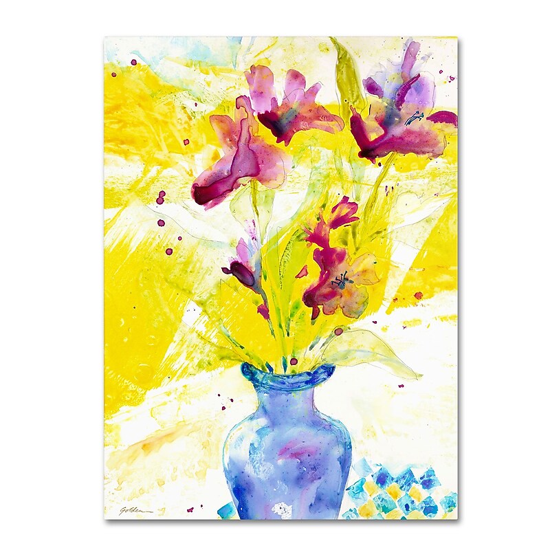 Trademark Fine Art SG5697-C2432GG "Purple Blooms in Sunlight" by Sheila Golden 32" x 24" FRMLS Art image 1