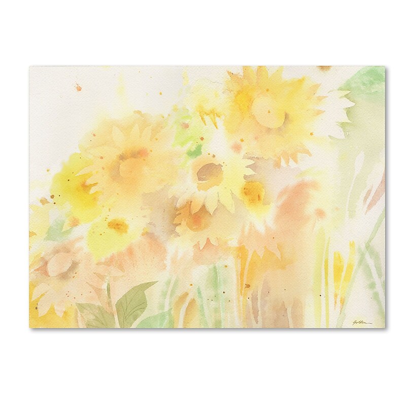 Trademark Fine Art SG5713-C2432GG "Amid Sunflowers" by Sheila Golden 24" x 32" Frameless Art image 1