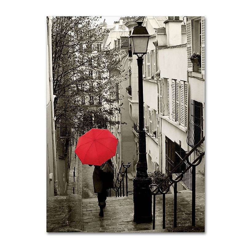 Trademark Fine Art WAP0133-C1419GG "Paris Stroll II" by Sue Schlabach 19" x 14" Frameless Art image 1
