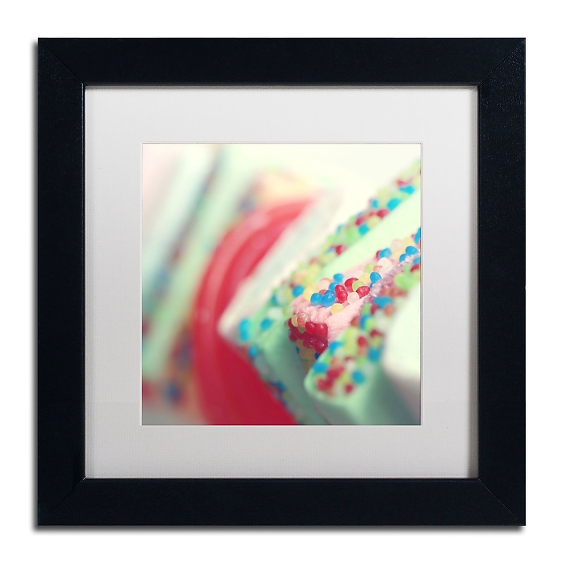 Trademark Fine Art BC0140-B1111MF Party Flavours by Beata Czyzowska Young 11x11 FRM Art, WHT MTD image 1