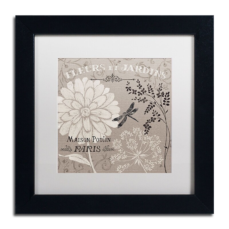 Trademark Fine Art French Linen Garden II by Daphne Brissonnet 11x11 FRM Art, WHT MTD (WAP0101-B1111MF) image 1
