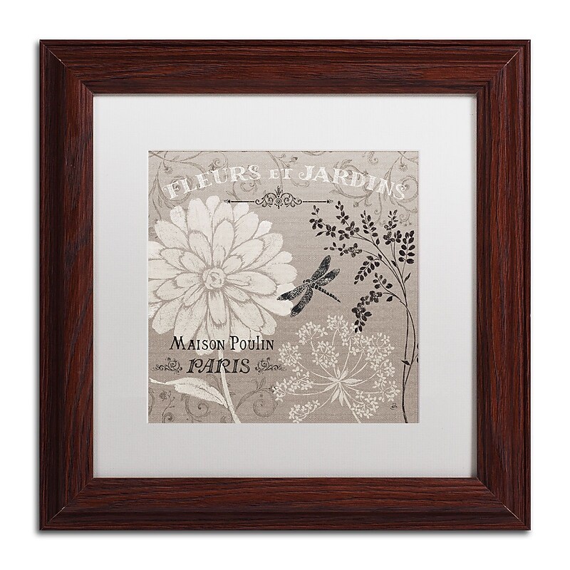 Trademark Fine Art French Linen Garden II by Daphne Brissonnet 11x11 FRM Art, WHT MTD (WAP0101-W1111MF) image 1