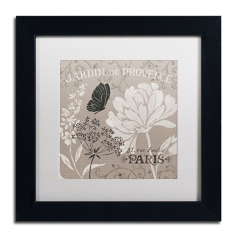 Trademark Fine Art French Linen Garden III by Daphne Brissonnet 11x11 FRM Art, WHT MTD (WAP0102-B1111MF) image 1