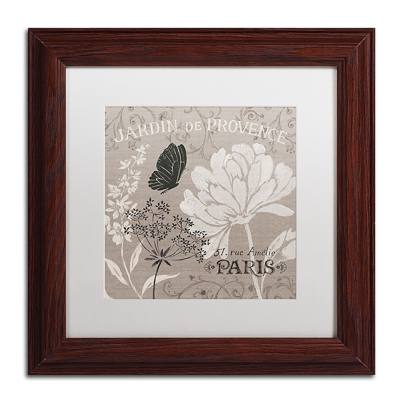 Trademark Fine Art French Linen Garden III by Daphne Brissonnet 11x11 FRM Art, WHT MTD (WAP0102-W1111MF) image 1