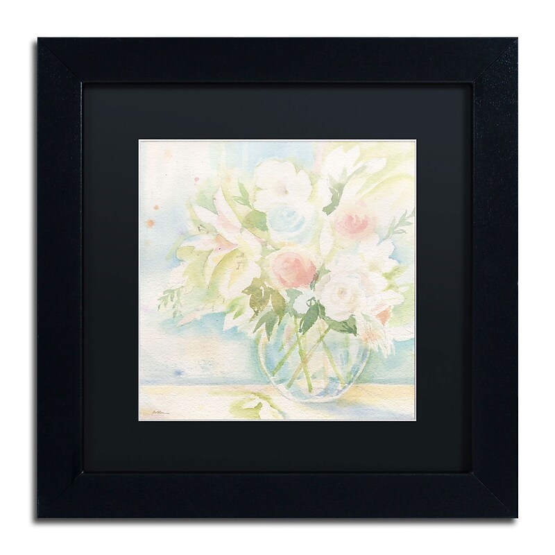 Trademark Fine Art SG5712-B1111BMF "Early June Bouquet" by Sheila Golden 11" x 11" FRM Art, BLK MTD image 1