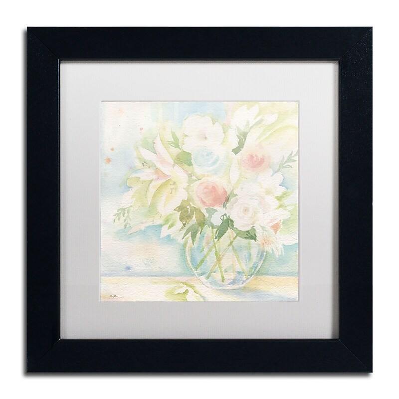 Trademark Fine Art SG5712-B1111MF "Early June Bouquet" by Sheila Golden 11" x 11" FRM Art, WHT MTD image 1