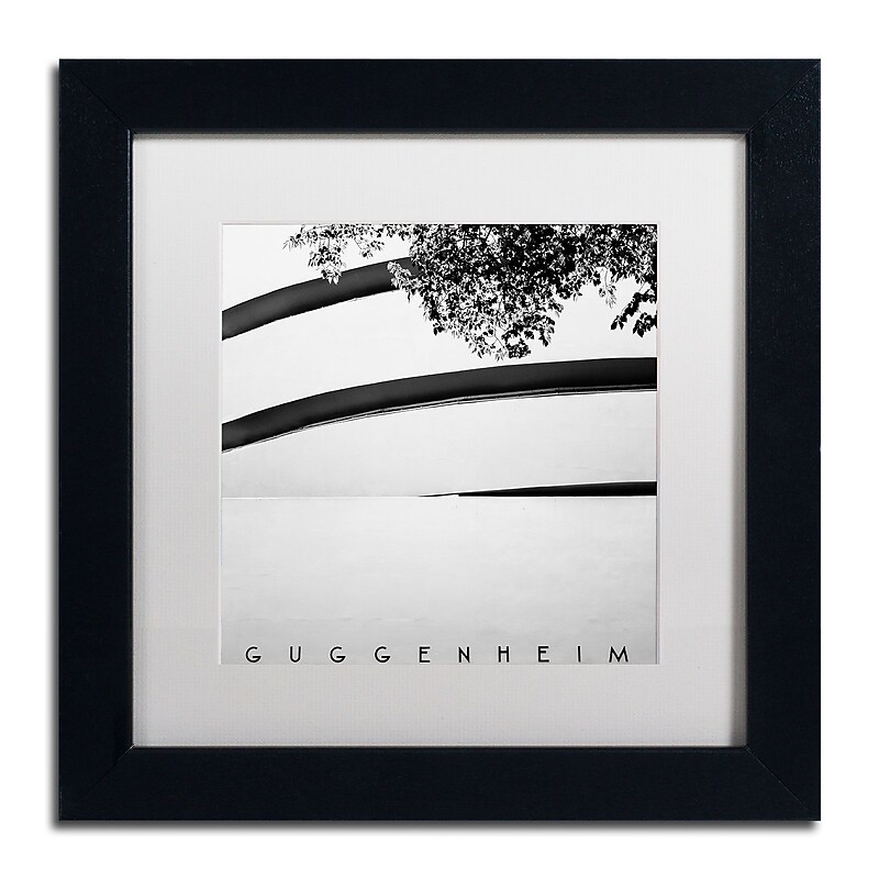 Trademark Fine Art NP0003-B1111MF "Guggenheim" by Nina Papiorek 11" x 11" Framed Art, White Matted image 1