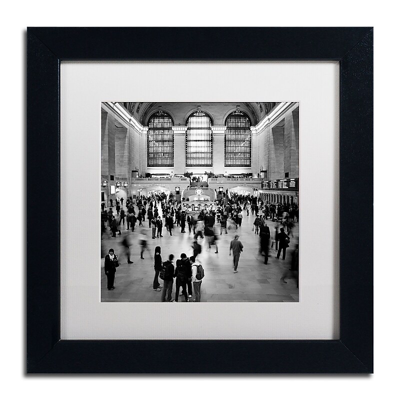 Trademark Fine Art NP0004-B1111MF "Rush Hour" by Nina Papiorek 11" x 11" Framed Art, White Matted image 1