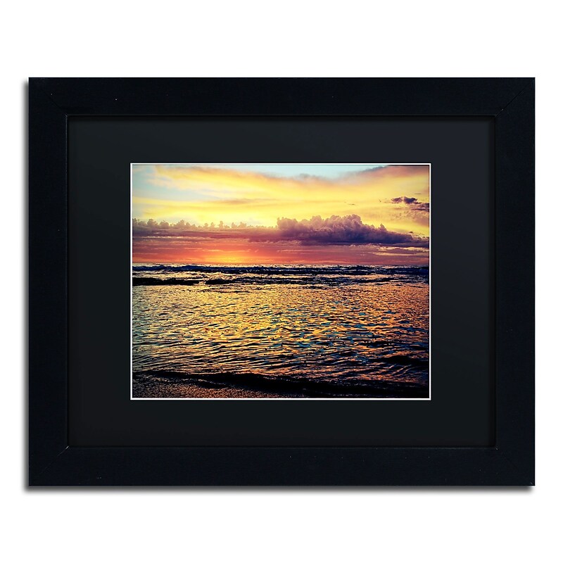 Trademark Fine Art BC0131-B1114BMF Morning Glory by Beata Czyzowska Young 11x14 FRM Art, BLK MTD image 1