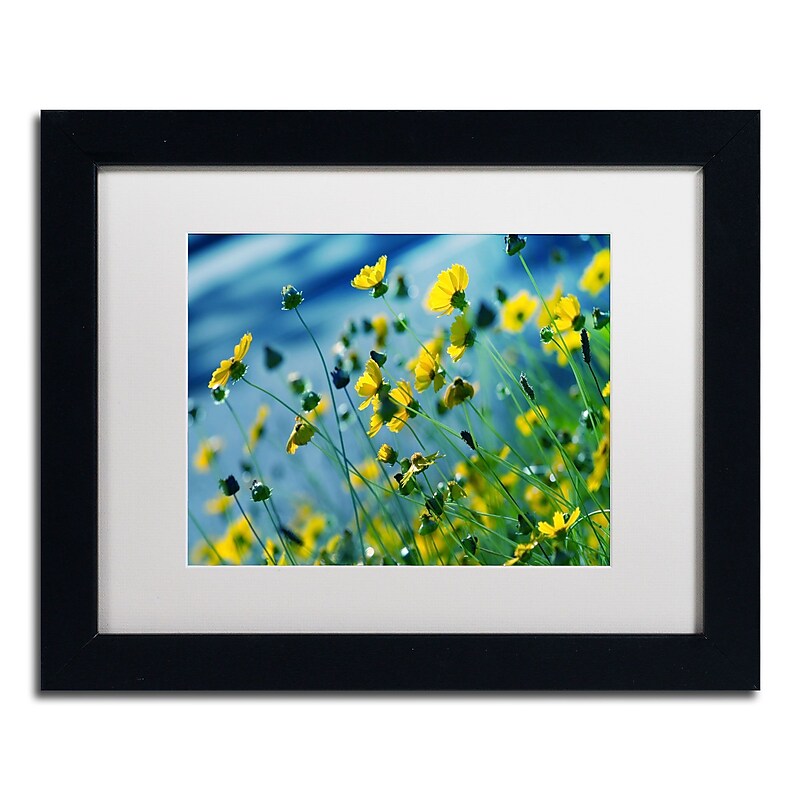 Trademark Fine Art BC0141-B1114MF Power in Flower by Beata Czyzowska Young 11x14 FRM Art, WHT MTD image 1