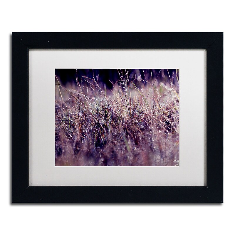 Trademark Fine Art BC0143-B1114MF "Purple Rain" by Beata Czyzowska Young 11" x 14" FRM Art, WHT MTD image 1