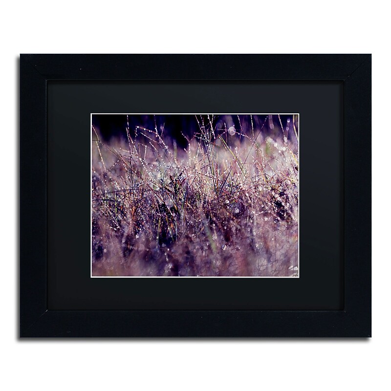 Trademark Fine Art BC0143-B1114BMF "Purple Rain" by Beata Czyzowska Young 11" x 14" FRM Art, BLK MTD image 1