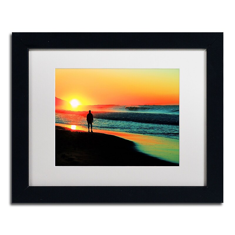 Trademark Fine Art BC0148-B1114MF Sunrise Walking by Beata Czyzowska Young 11x14 FRM Art, WHT MTD image 1