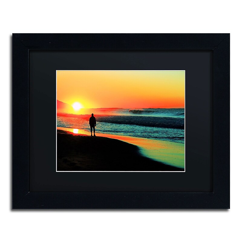 Trademark Fine Art BC0148-B1114BMF Sunrise Walking by Beata Czyzowska Young 11x14 FRM Art, BLK MTD image 1