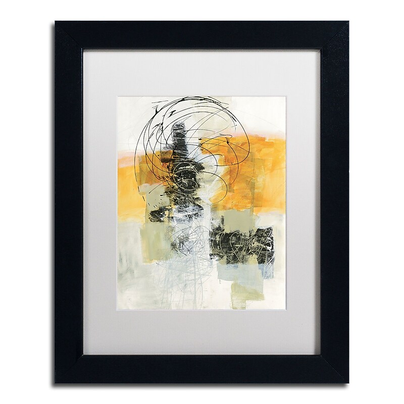 Trademark Fine Art WAP0110-B1114MF "Action II" by Jane Davies 14" x 11" Framed Art, White Matted image 1
