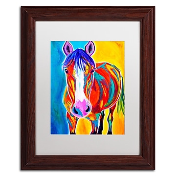16 by 16-Inch Max and Maggie Artwork by DawgArt Wood Frame White Matte 