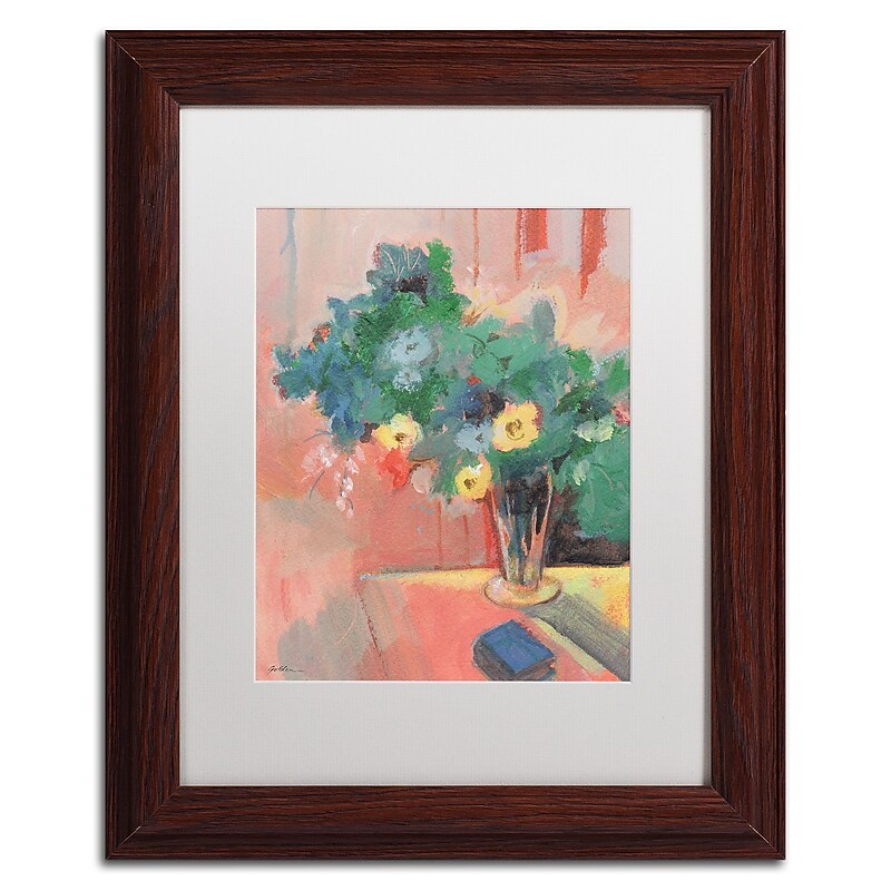 Trademark Fine Art SG5710-W1114MF "Bouquet for Bonnard" by Sheila Golden 14" x 11" FRM Art, WHT MTD image 1