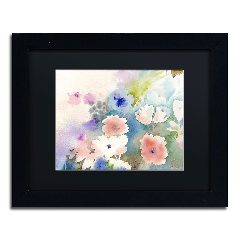 Trademark Fine Art SG5702-B1114BMF "Mystic Garden" by Sheila Golden 11" x 14" Framed Art, BLK MTD image 1
