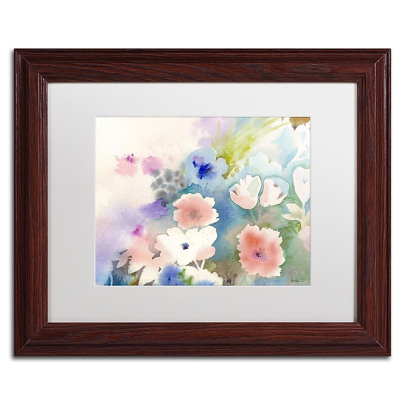 Trademark Fine Art SG5702-W1114MF "Mystic Garden" by Sheila Golden 11" x 14" Framed Art, WHT MTD image 1