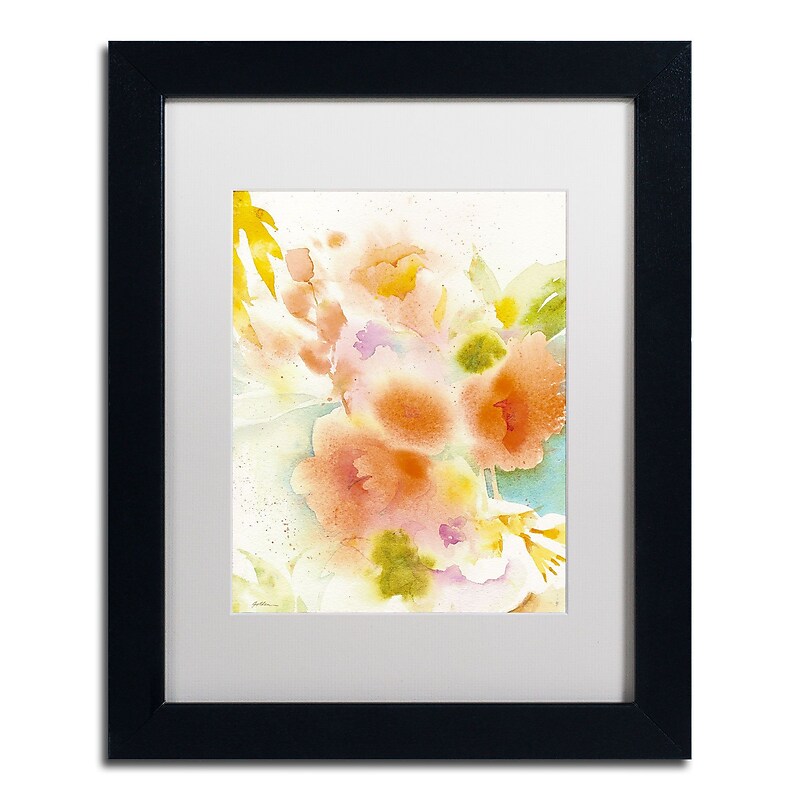 Trademark Fine Art SG5703-B1114MF "Orange Reflection" by Sheila Golden 14" x 11" Framed Art, WHT MTD image 1