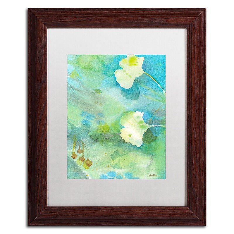 Trademark Fine Art SG5709-W1114MF "Sweet Memory" by Sheila Golden 14" x 11" Framed Art, White Matted image 1