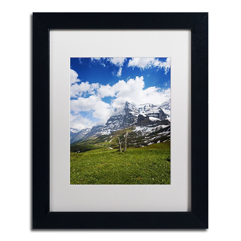 Trademark Fine Art PSL0314-B1114MF Monch Switzerland by Philippe Sainte-Laudy 14x11 FRM Art, WHT MTD image 1